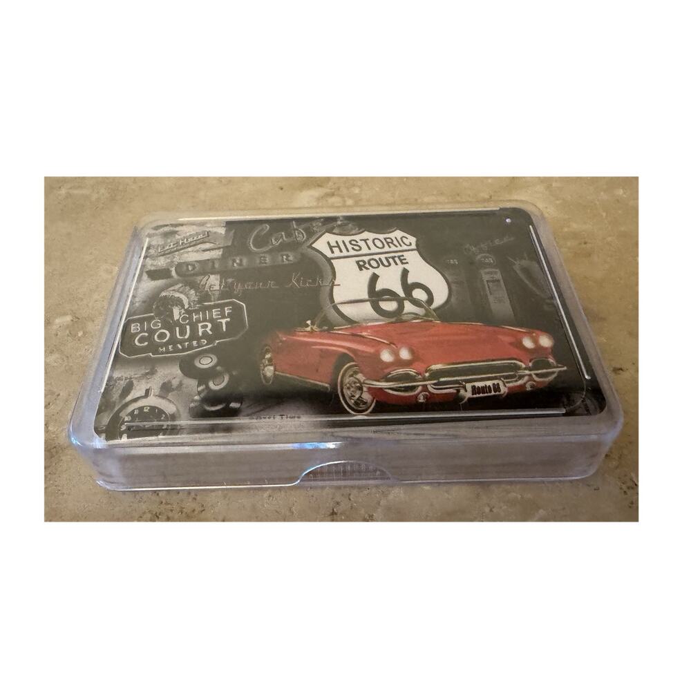 Route 66 Classic Car Playing Card Deck Cars & Vehicles Theme with Box